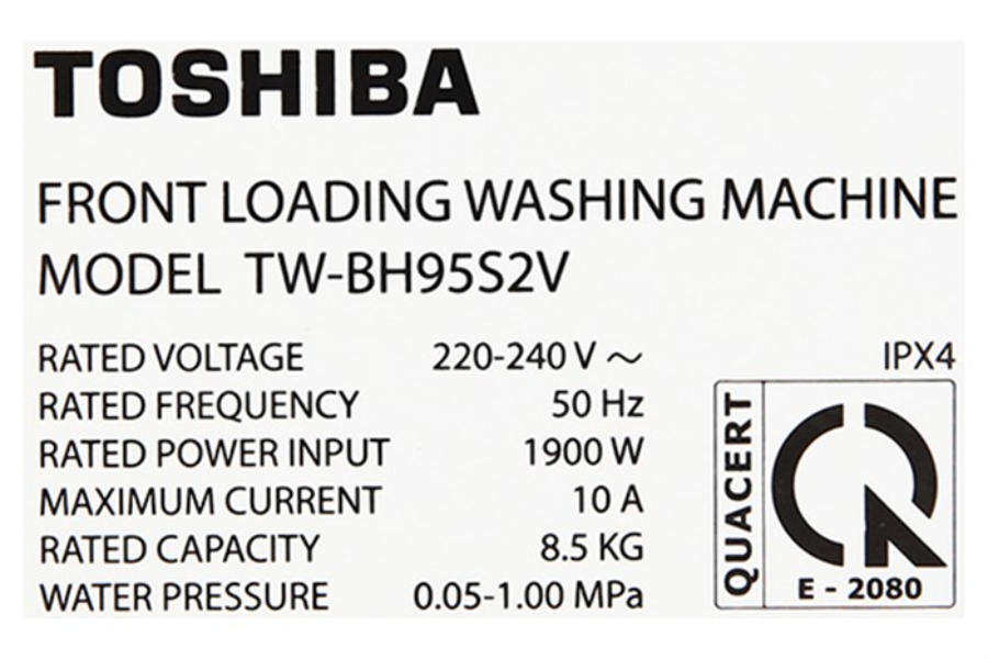 Máy giặt Toshiba TW-BH95S2V Inverter 8.5 kg