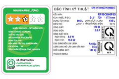 Tủ lạnh 4 cửa Samsung Bespoke RF59CB66F8S/SV 648 lít