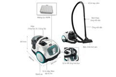 Máy hút bụi dạng hộp Bosch BGS21WHYG