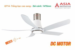 Quạt trần Asia Lighting QT14-TB 5 cánh màu trắng bạc