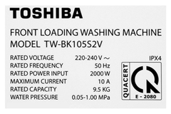 Máy giặt Toshiba TW-BK105S2V(WS) Inverter 9.5 kg