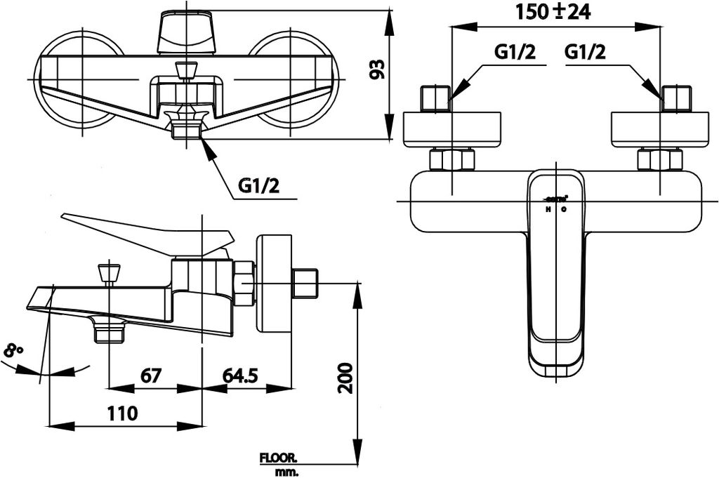 Củ sen tắm nóng lạnh Cotto CT2305A
