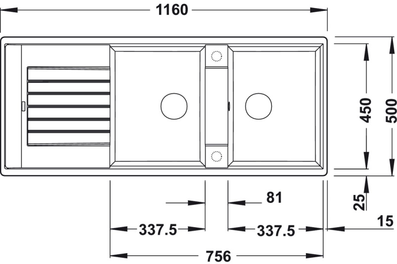 Chậu rửa chén Blancozia 8S 565.76.950 sơ đồ