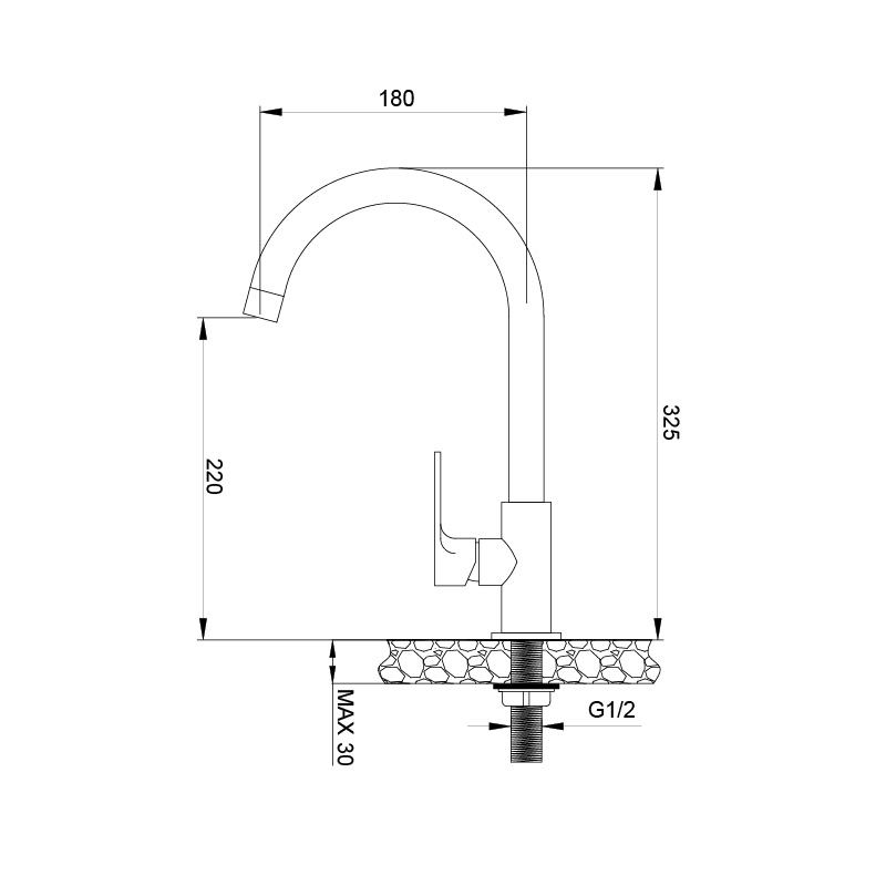 Thông số kích thước vòi Malloca K1603CL