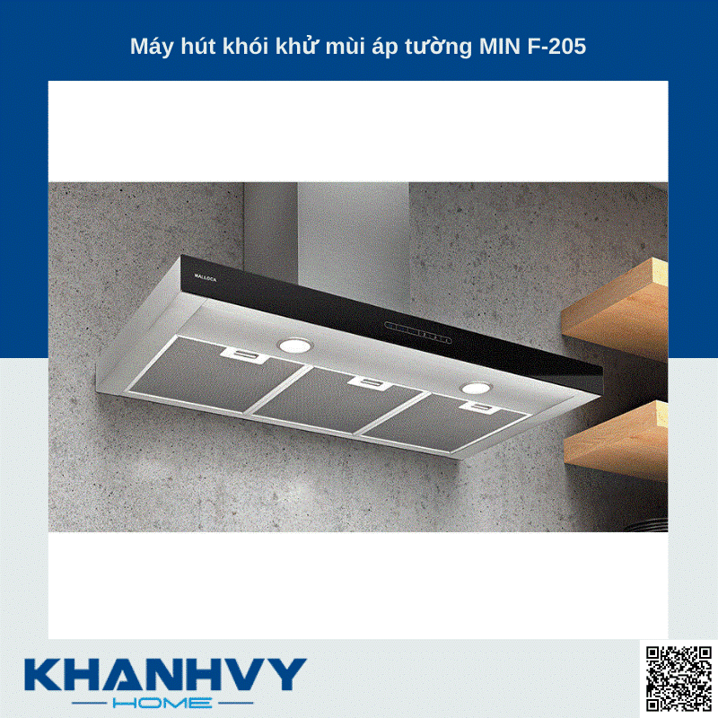 Sản phẩm máy hút khói khử mùi áp tường MIN F-205