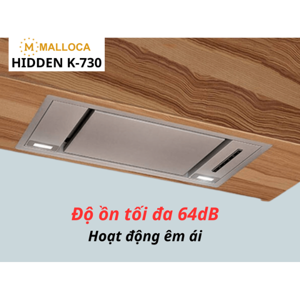 Máy hút khói khử mùi âm tủ Malloca Hidden K-730