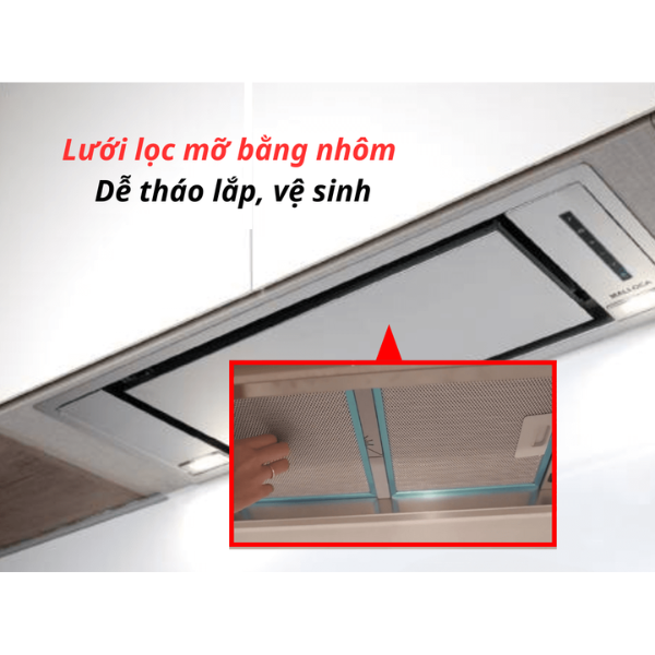Máy hút khói khử mùi âm tủ Malloca Hidden K-730