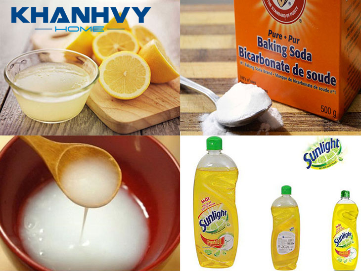 Các chất tẩy rửa có thể dùng để vệ sinh bếp nấu của tủ bếp liền lò