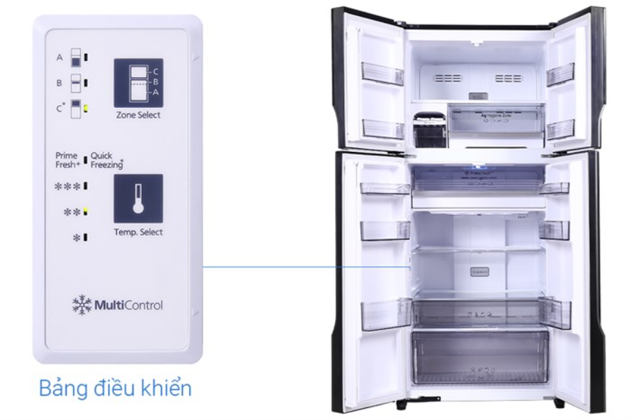 Tủ lạnh 4 cánh Panasonic NR-YW590YMMV 540 lít