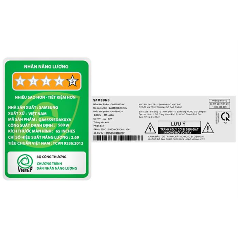 Smart Tivi 65 Inch Neo QLED 4K S95D Samsung QA65S95DAKXXV