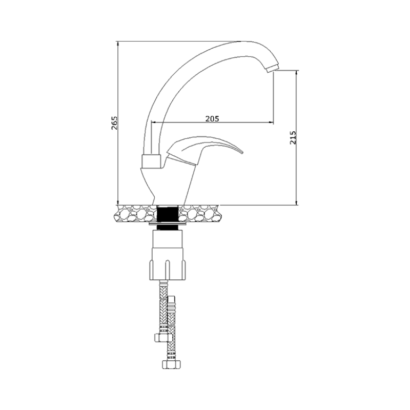 Thông số kích thước vòi Malloca K121N