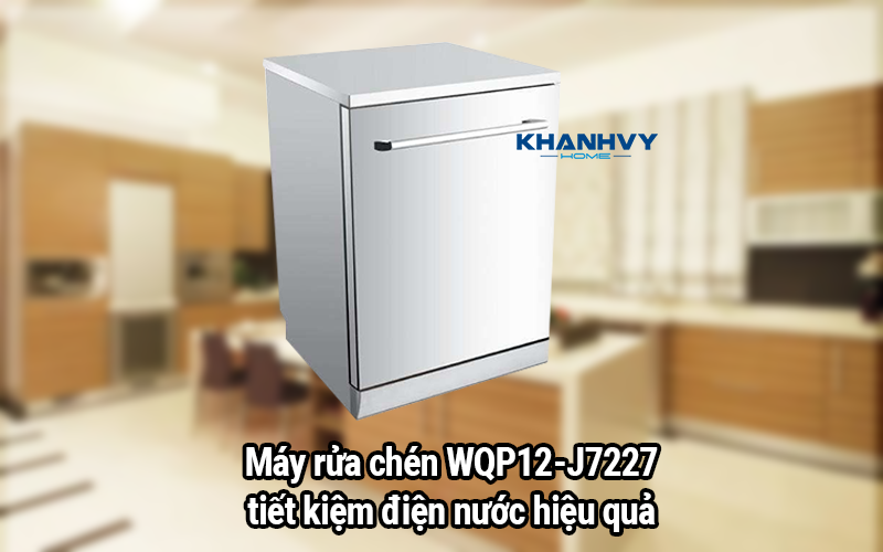 Máy rửa chén WQP12-J7227 tiết kiệm điện nước hiệu quả