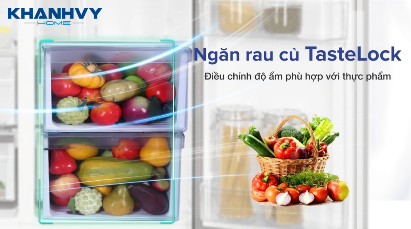 Ngăn rau củ TasteLook có thể tự điều chỉnh độ ẩm phù hợp