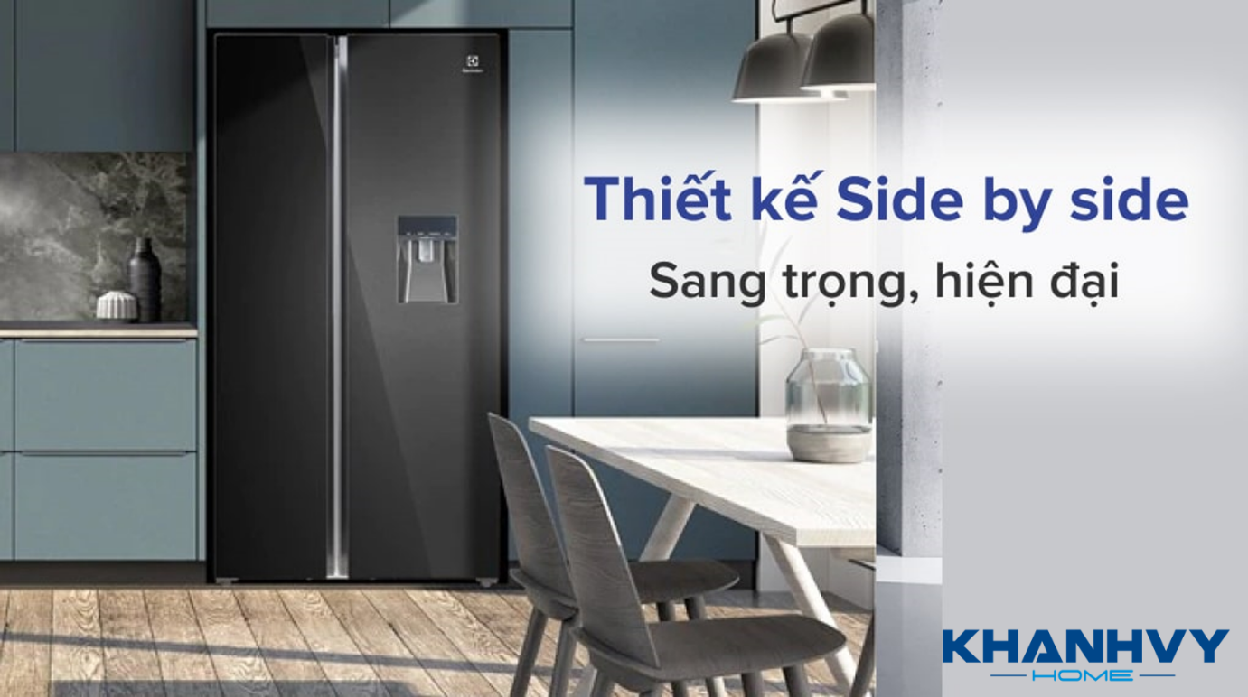 Electrolux 619L ESE6645A-BVN là sản phẩm tủ lạnh 2 cánh side by side nổi bật của thương hiệu với thiết kế vô cùng sang trọng và hiện đại, tích hợp nhiều công nghệ ưu việt