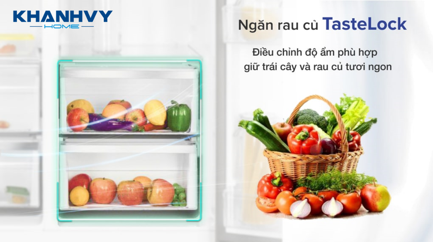 Ngăn rau củ TasteLook có thể tự điều chỉnh độ ẩm phù hợp