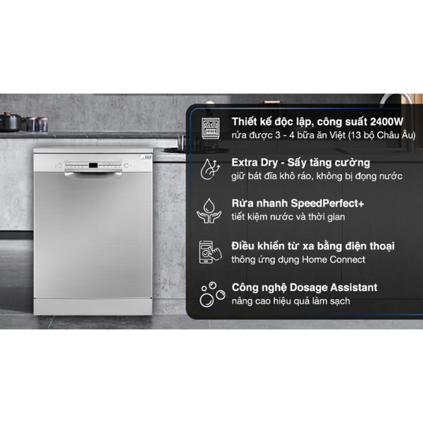 Máy rửa chén Bosch SMS2IVI61E - Serie 2, độc lập