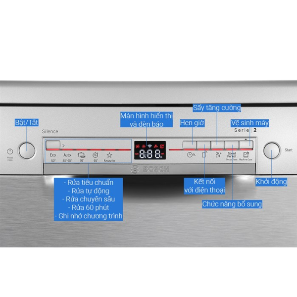 Máy rửa chén Bosch SMS2IVI61E - Serie 2, độc lập