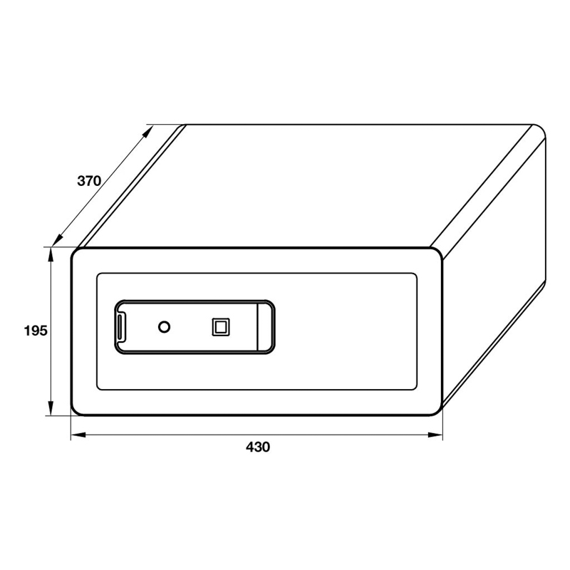 Kích thước két sắt Hafele SB-900 836.28.39