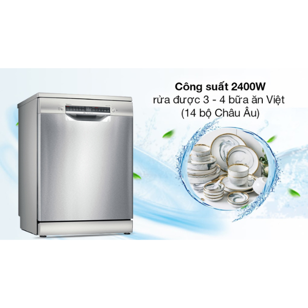 Máy rửa chén Bosch SMS4EMI06E series 4, độc lập