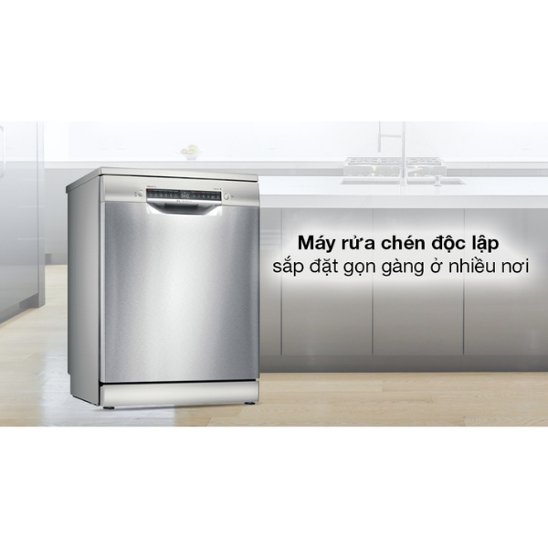 Máy rửa chén Bosch SMS4EMI06E series 4, độc lập