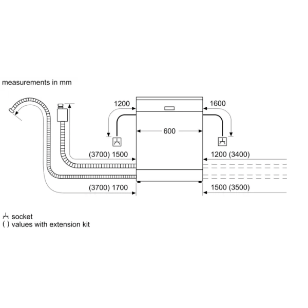 Máy rửa chén Bosch SMV4HCX48E 14 bộ, Home connect, Series 4, âm tủ