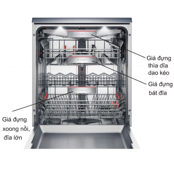 Máy rửa chén Bosch SMS4HCI48E Series 4 14 bộ Home connect, độc lập