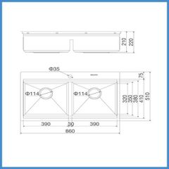 Chậu rửa bát Malloca MS 862