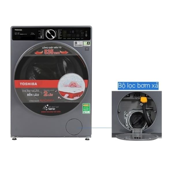 Máy giặt Toshiba TW-T25BU115MWV(MG) Inverter 10.5 kg