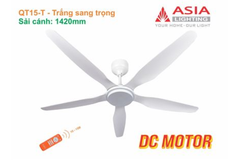 Quạt trần Asia Lighting QT15-T 5 cánh màu trắng