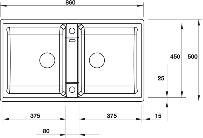 Chậu rửa chén Blancozia 9 - MÀU XÁM 567.68.949 sơ đồ
