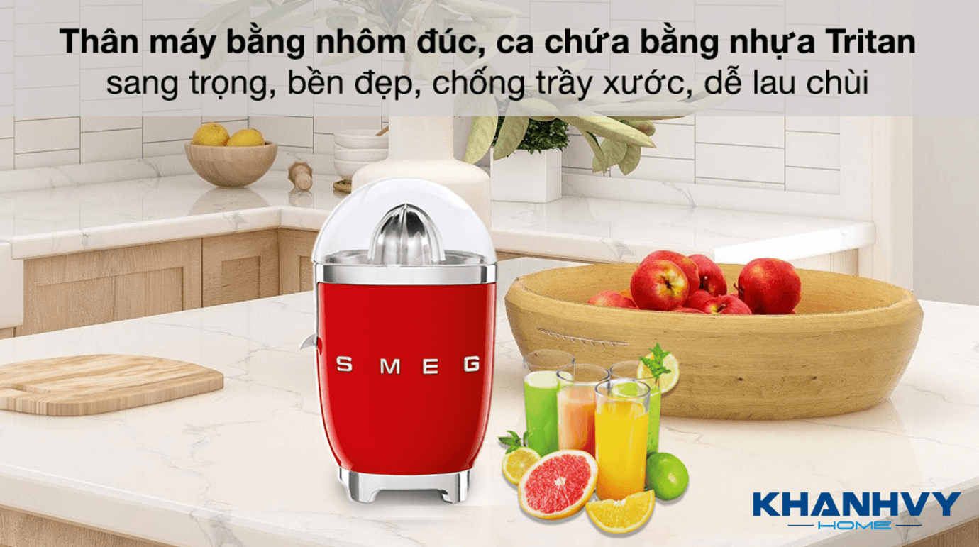Thân máy làm từ nhôm đúc bền bỉ, có khả năng chịu va đập cao, chống móp, trầy xước và đẹp mắt, dễ lau chùi