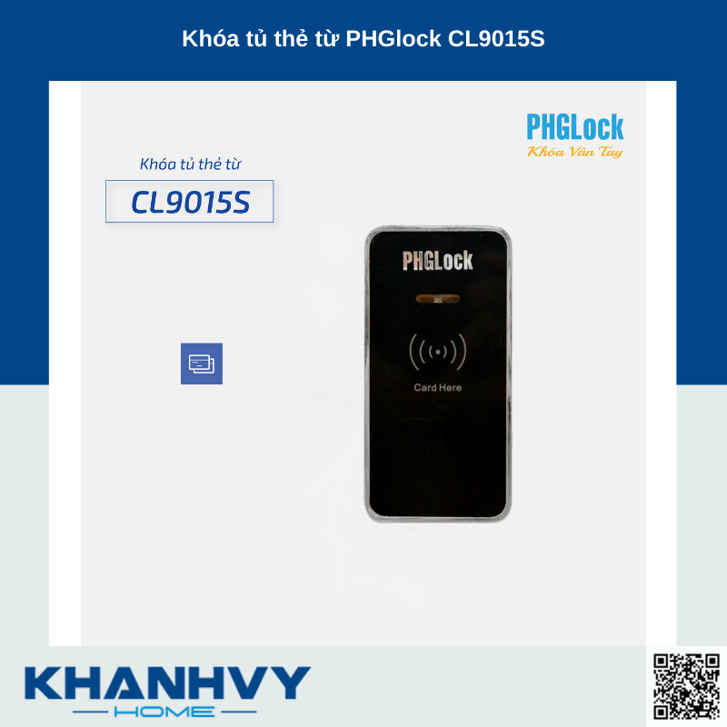 Sản phẩm khóa tủ thẻ từ PHGlock CL9015S |A sở hữu thiết kế sang trọng, cung cấp phương thức mở cửa bằng thẻ từ an toàn, hiện đại