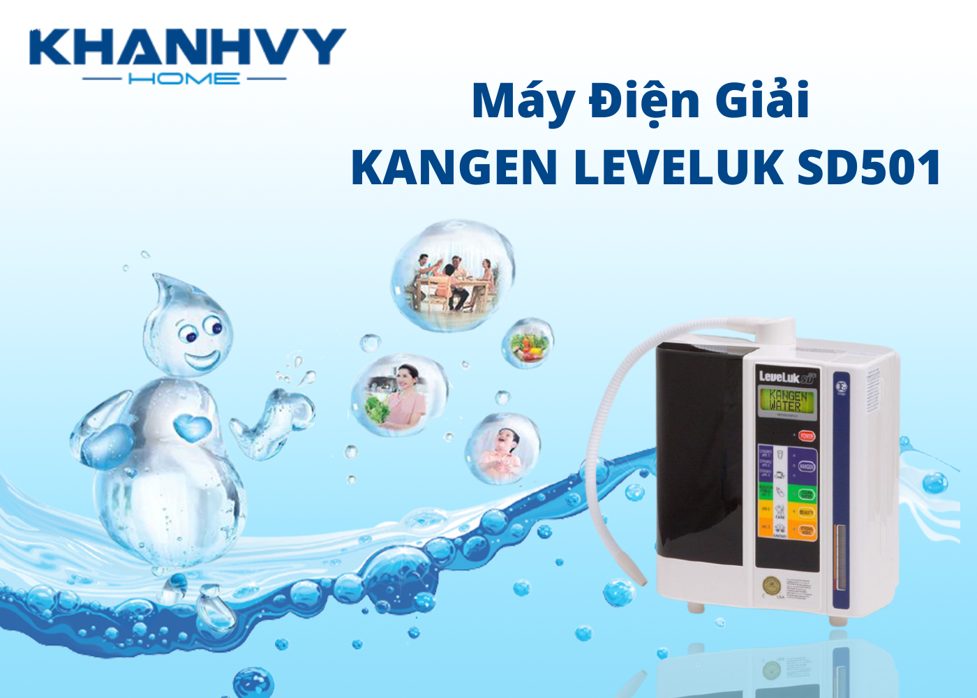 Địa chỉ mua máy lọc nước ion kiềm Kangen SD501 uy tín