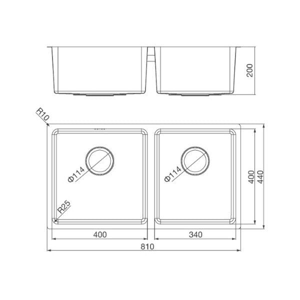 Chậu rửa bát Malloca MS 6081