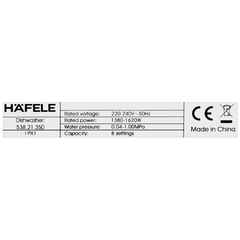Máy rửa chén để bàn Hafele HDW-T5531B 538.21.350
