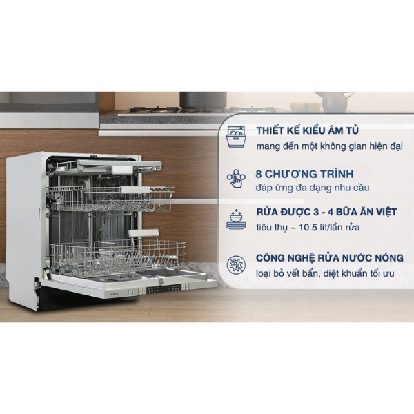 Máy rửa chén âm tủ Hafele HDW-FI60AB 538.21.330