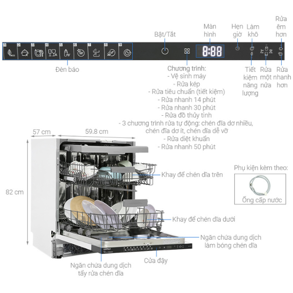 Máy rửa chén Hafele HDW-FI60D 533.23.320