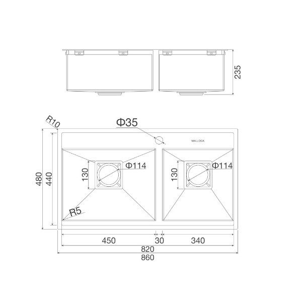 Chậu Rửa Bát Malloca MS 6304 ST