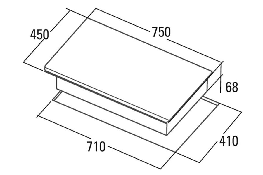 Bếp điện từ Cata IB772 08027205 1 điện 1 từ