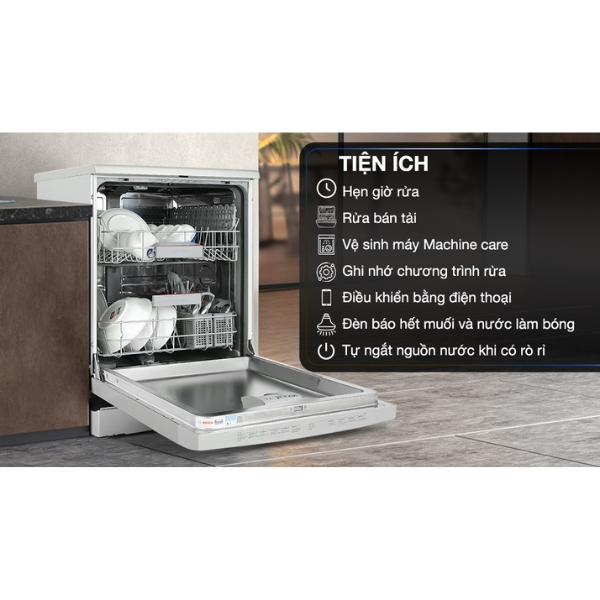 Máy rửa chén độc lập Bosch SMS4IVI01P Series 4 12 bộ Home connect