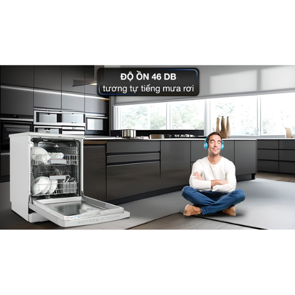 Máy rửa chén độc lập Bosch SMS4IVI01P Series 4 12 bộ Home connect