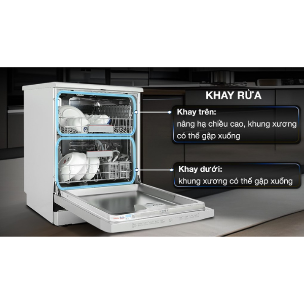 Máy rửa chén độc lập Bosch SMS4IVI01P Series 4 12 bộ Home connect
