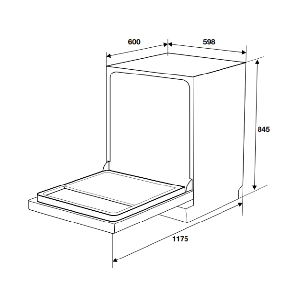 Máy rửa chén Hafele HDW-F6051S 538.21.370
