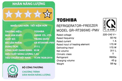 Tủ lạnh Toshiba GR-RT395WE-PMV(06)-MG 341 lít