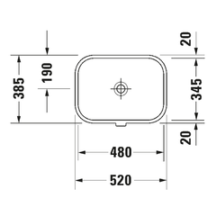 Chậu lavabo âm bàn Hansgrohe Duravit Happy D.2 0457480000