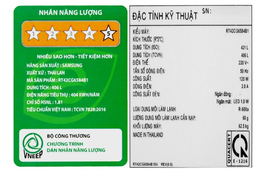 Tủ lạnh Samsung RT42CG6584B1SV 406 lít