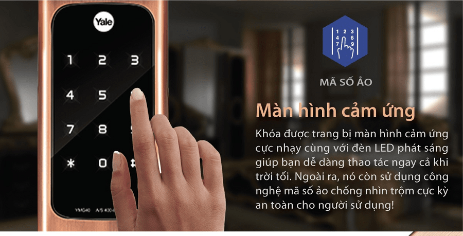 Công nghệ chống sao chép mật khẩu Yale YMG40 bảo mật và an toàn