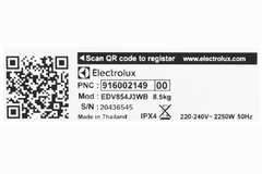 Máy sấy thông hơi Electrolux EDV854J3WB 8.5kg