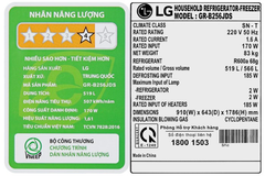 Tủ lạnh LG GR-B256JDS Side By Side 519 lít