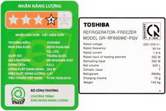 Tủ lạnh Toshiba GR-RF690WE-PGV 622L